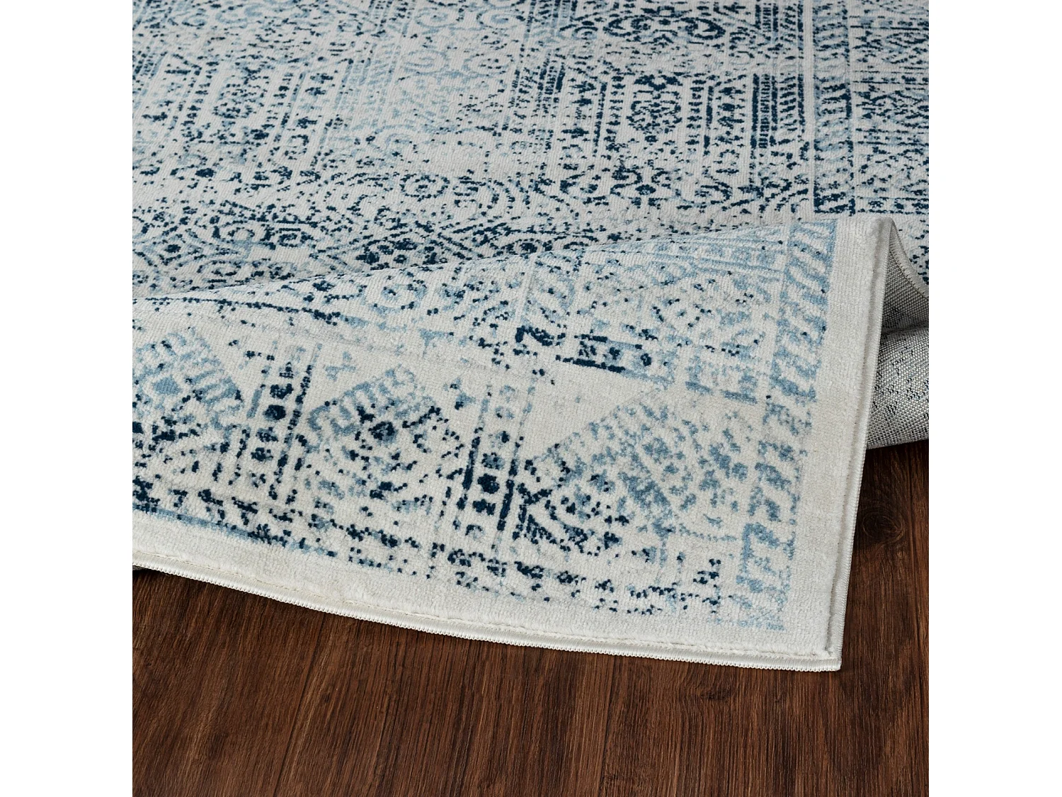 Vintage Oosters Tapijt - Blauw/Wit - 120x170cm - DANIA