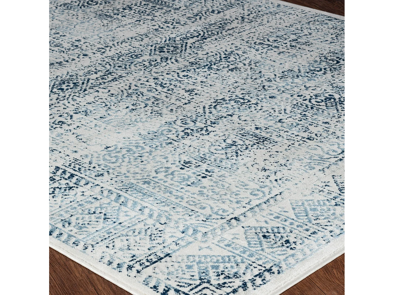 Vintage Oosters Tapijt - Blauw/Wit - 120x170cm - DANIA