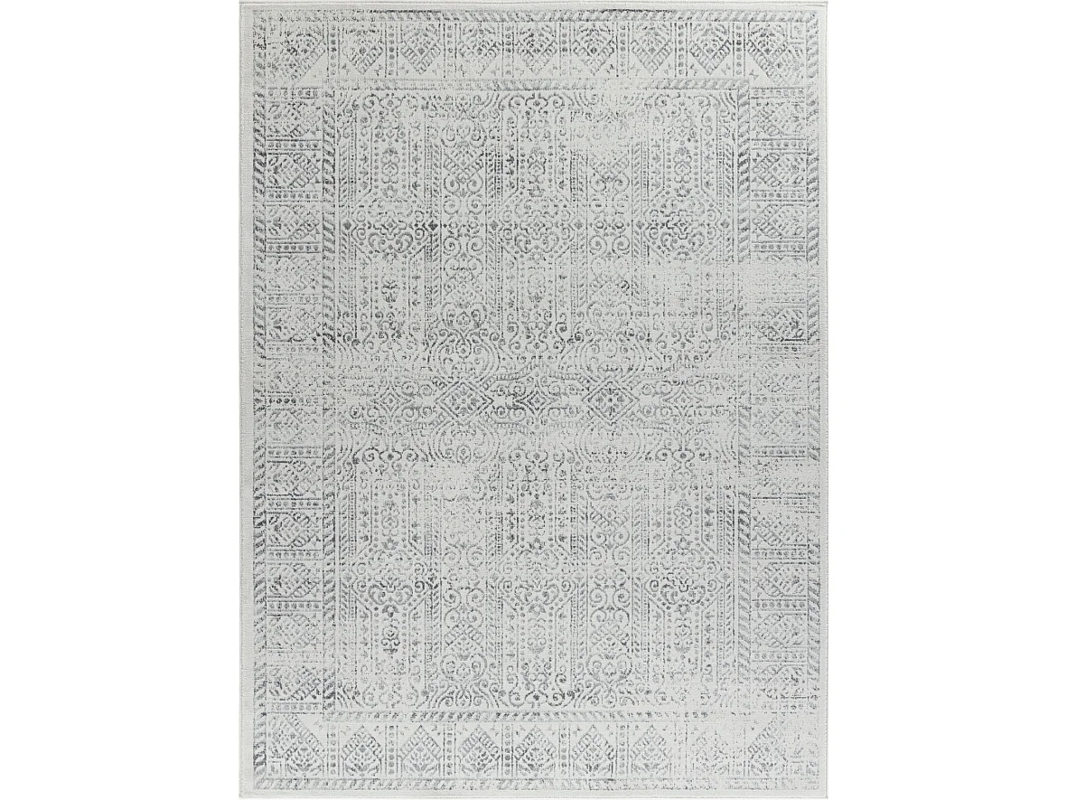 Tapis Vintage Oriental - Gris/Ivoire - 160x215cm - DANIA
