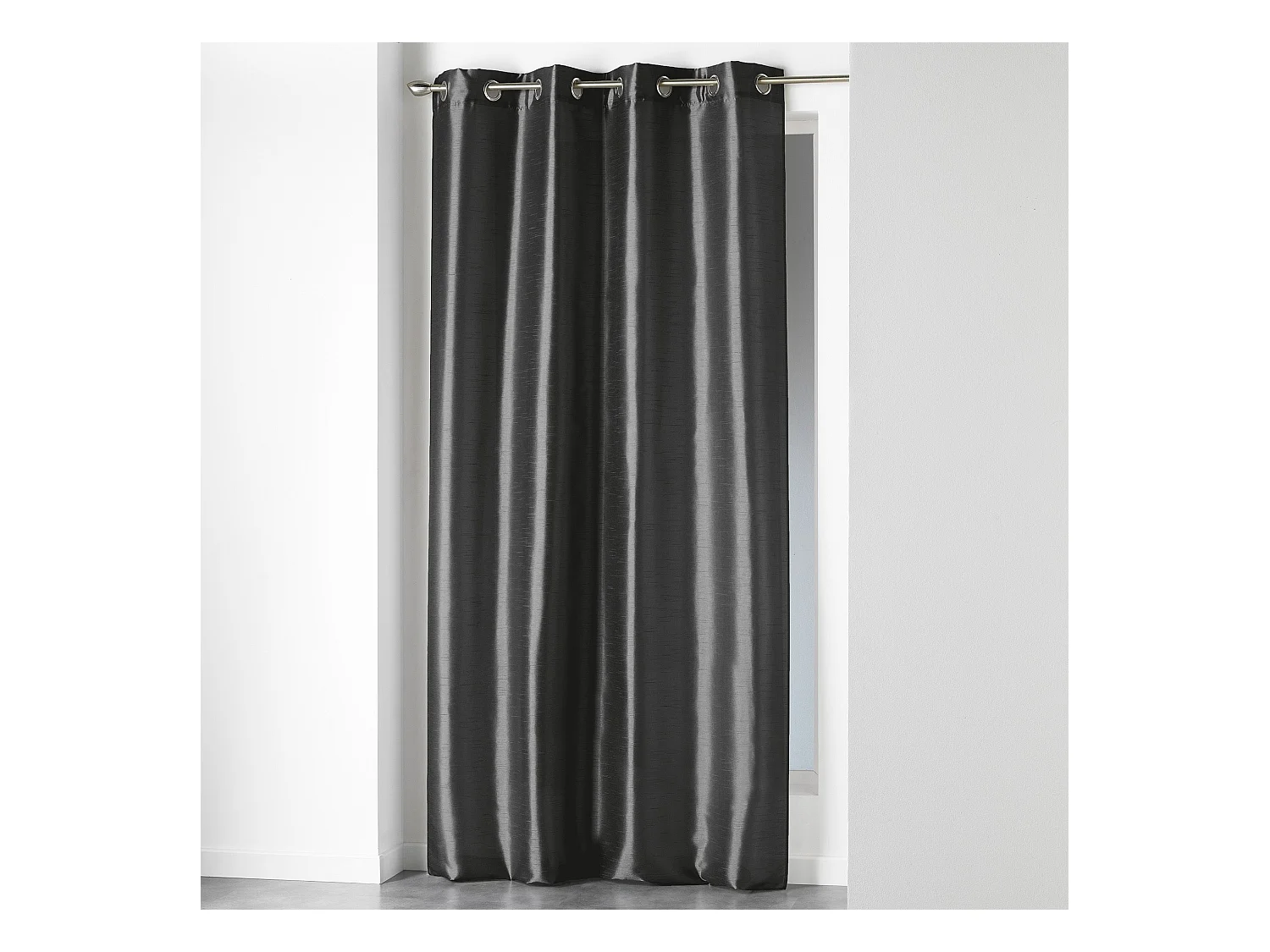 Rideau à Oeillets "Shana" 140x240cm Gris Anthracite