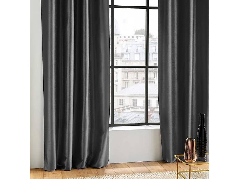 Rideau à Oeillets "Shana" 140x240cm Gris Anthracite