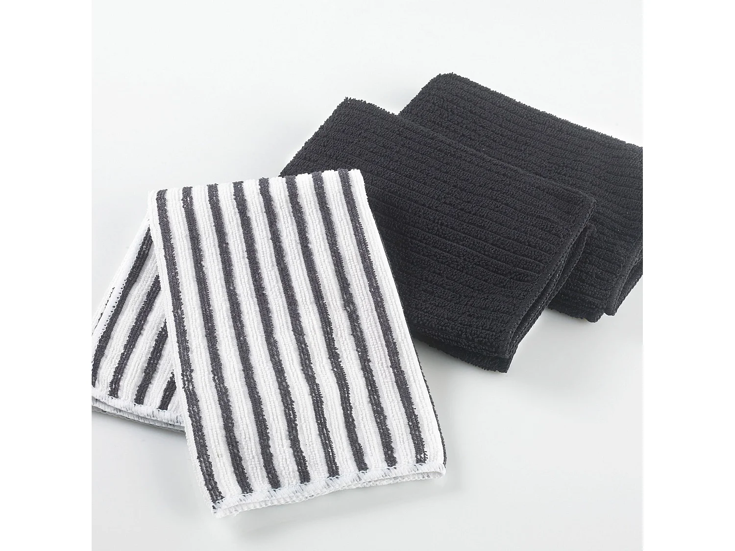 Lot de 3 Torchons Microfibre "Cuistot" 40cm Noir