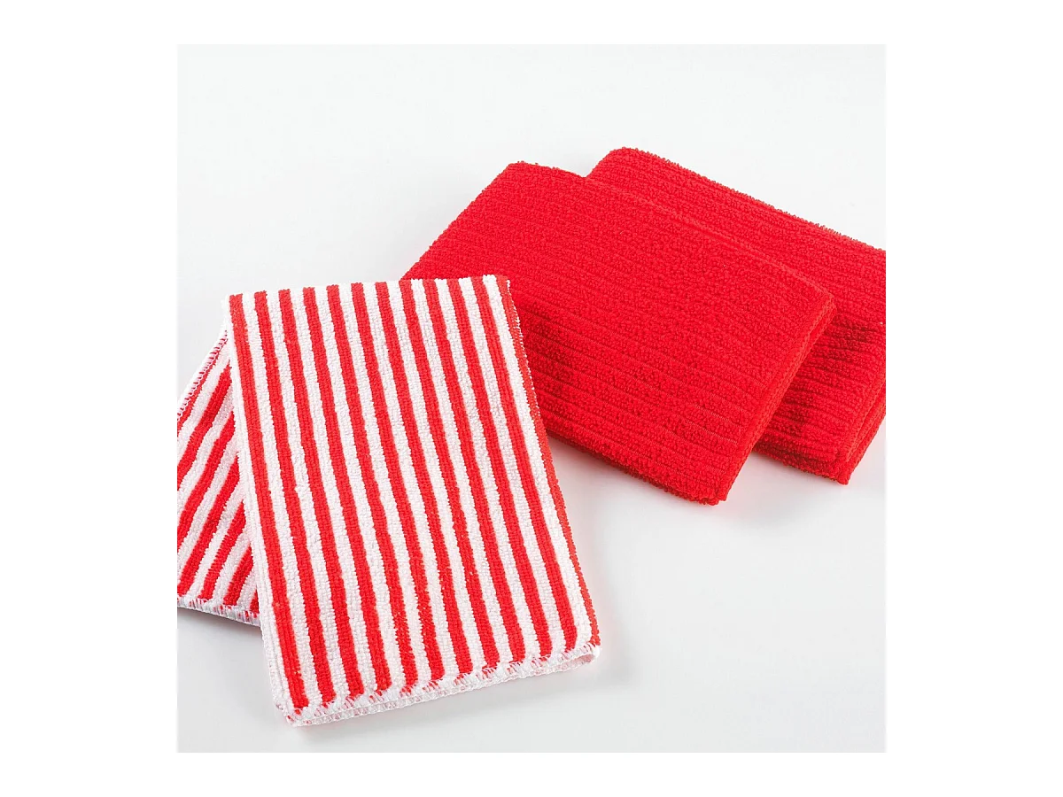 Lot de 3 Torchons Microfibre "Cuistot" 40cm Rouge