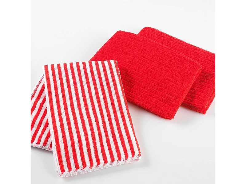 Lot de 3 Torchons Microfibre "Cuistot" 40cm Rouge