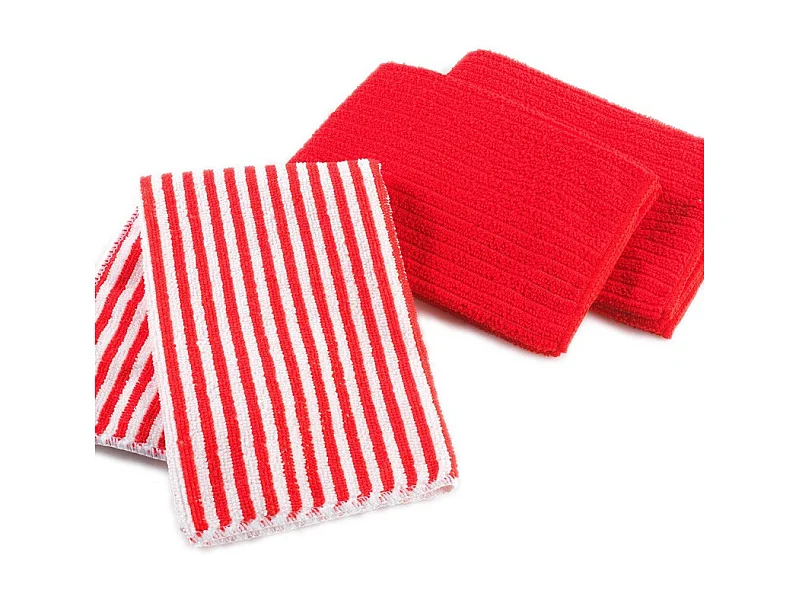 Lot de 3 Torchons Microfibre "Cuistot" 40cm Rouge