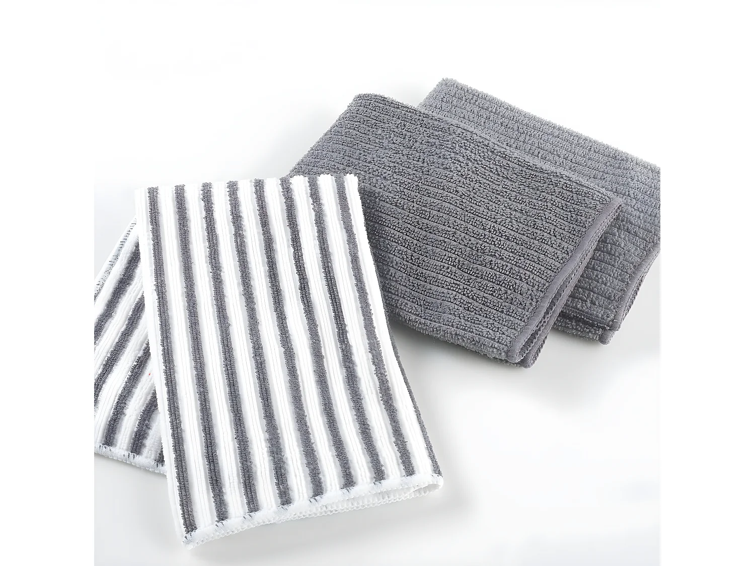 Lot de 3 Torchons Microfibre "Cuistot" 40x40cm Gris