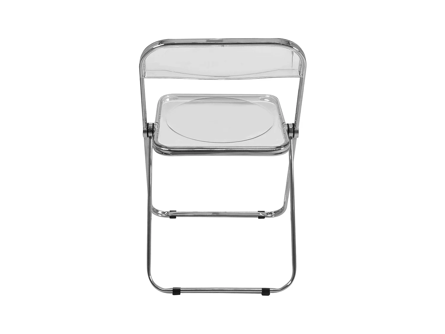 Lot 4 chaises pliantes - pliables transparentes chrome rétro vintage RAMA (Cristal)