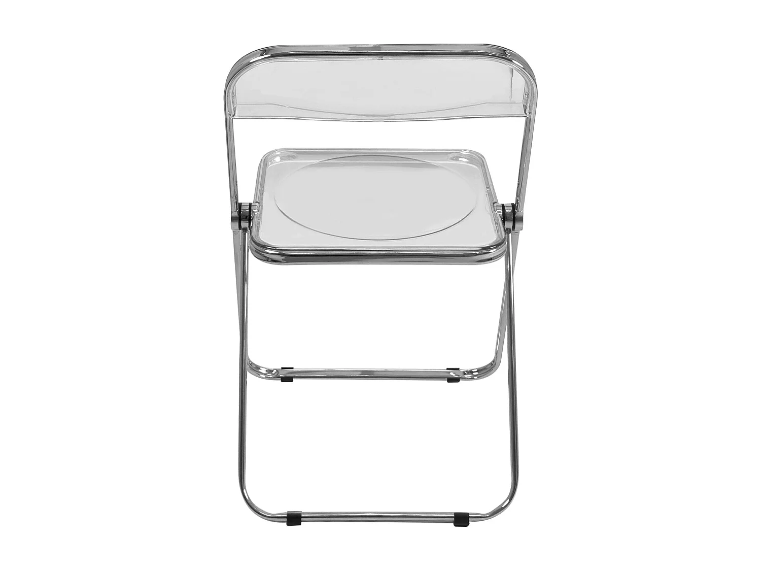 Lot 4 chaises pliantes - pliables transparentes chrome rétro vintage RAMA (Cristal)