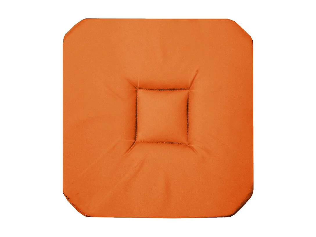 Galette de Chaise "Panama" 36x36cm Orange Brique
