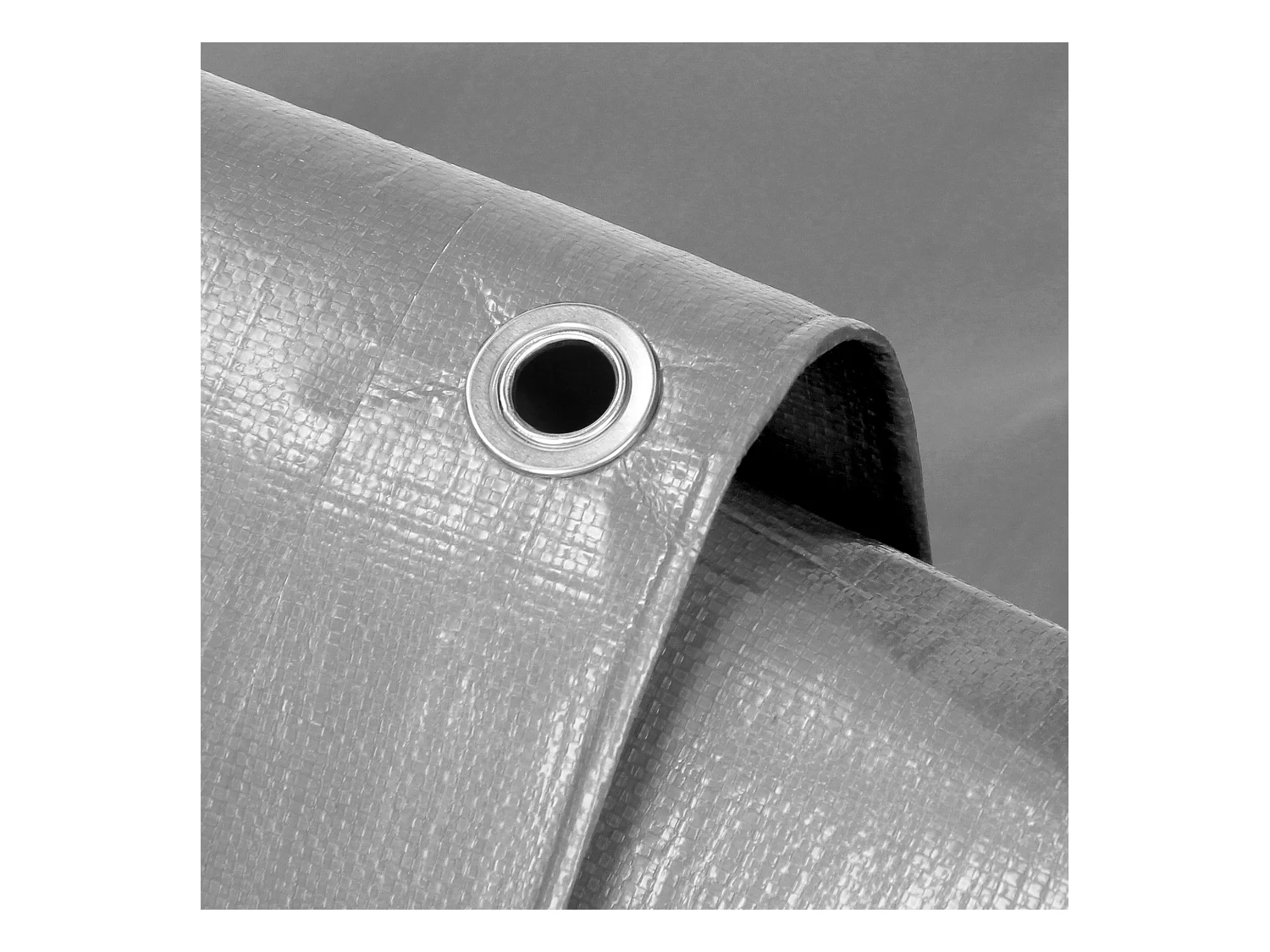 Funda impermeable protección PE con ojales 3x5 m 180 g/m² gris ECD Germany