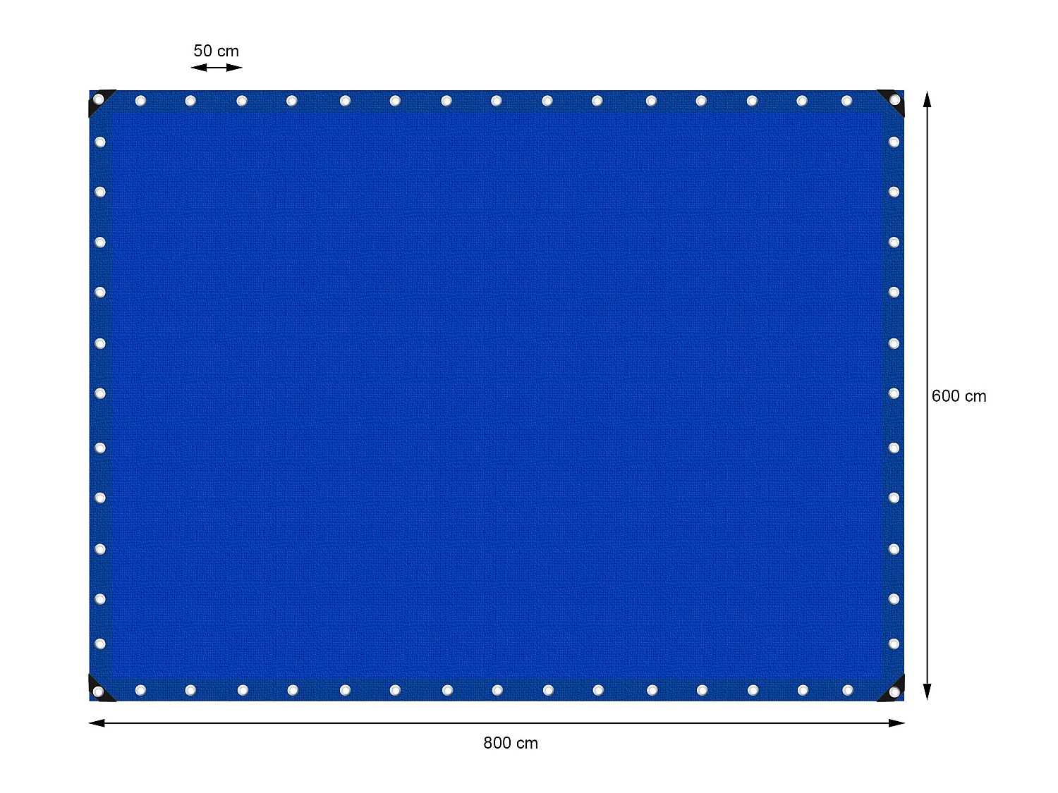 Bâche de couverture étanche protection en PE 180 g/m² bleu ECD Germany