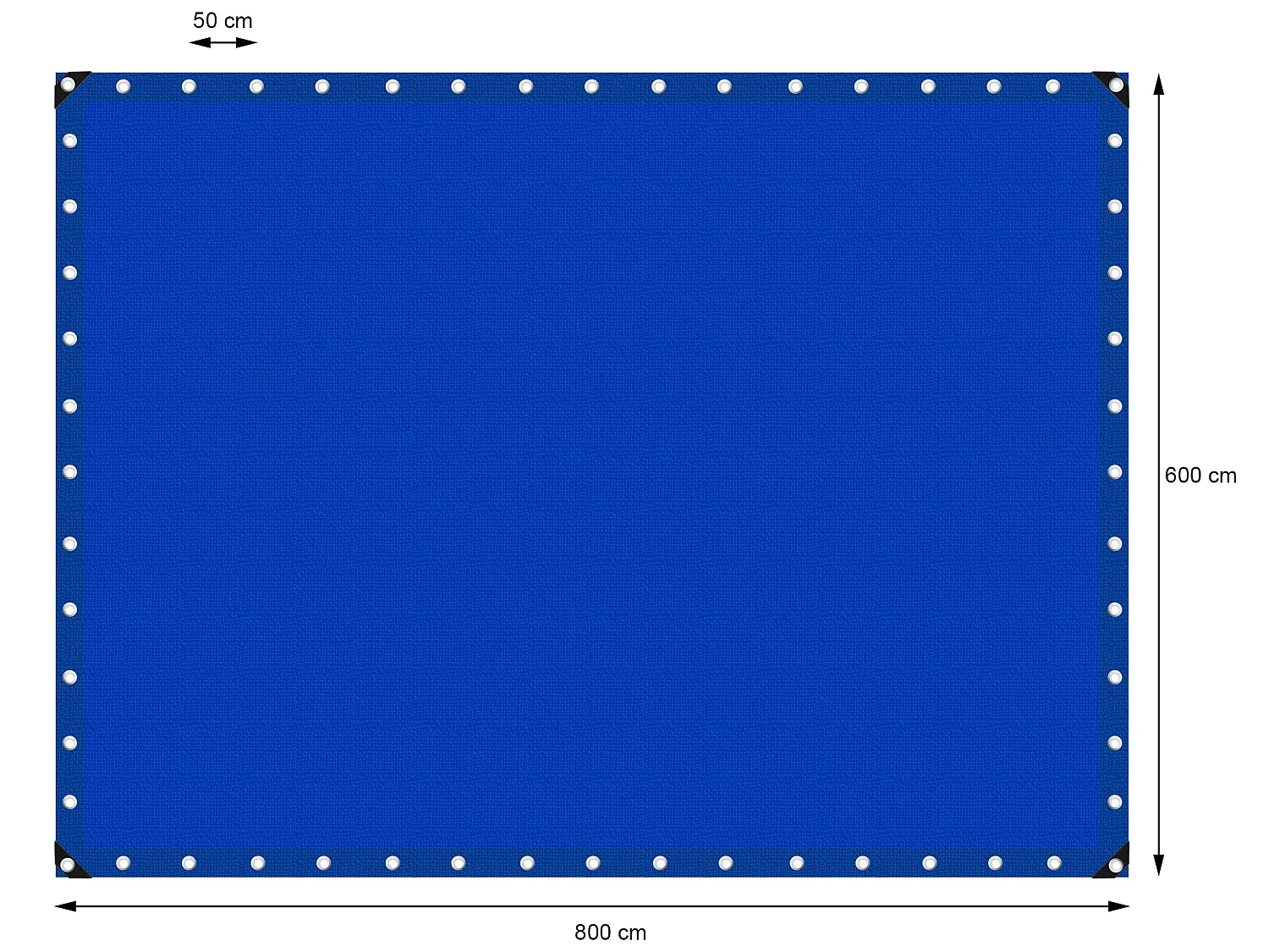 Bâche de couverture étanche protection en PE 180 g/m² bleu ECD Germany