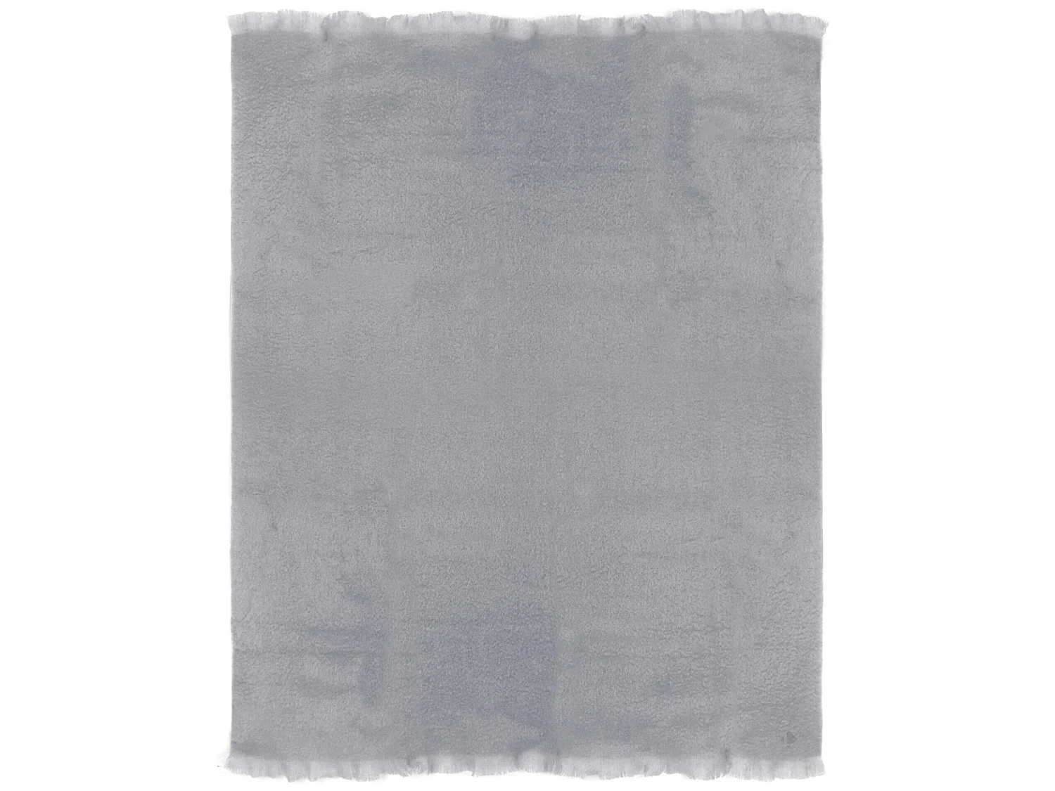 Couverture 180x220 cm Laine Mohair THESEE Gris Perle