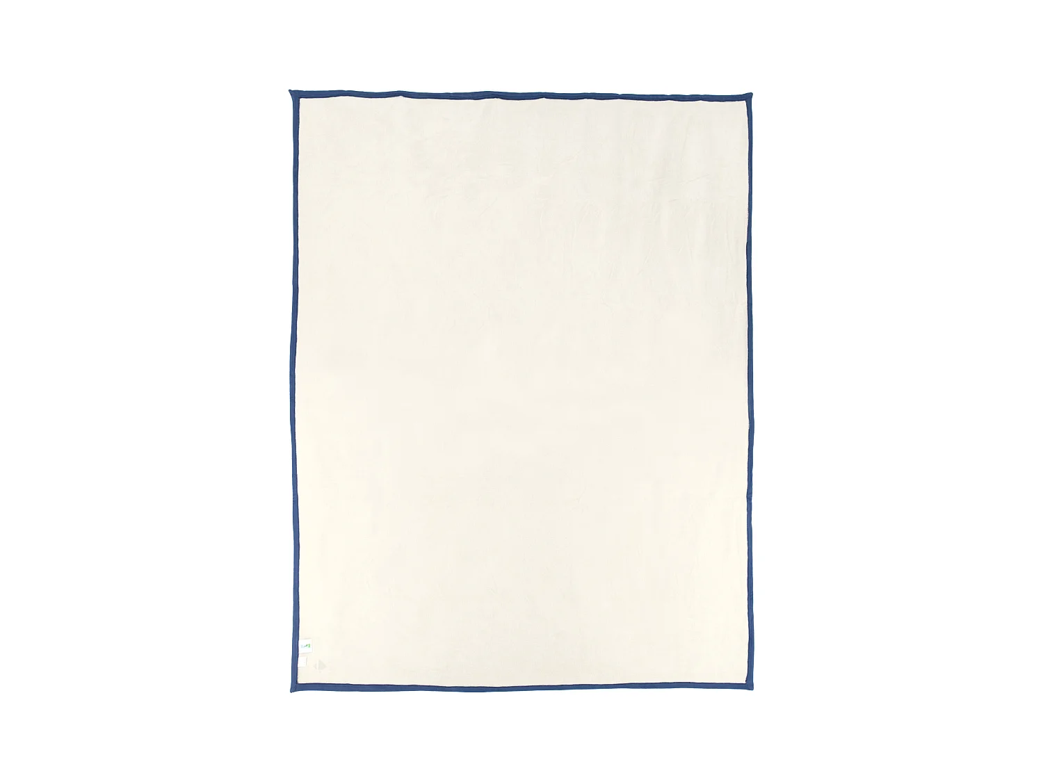 Couverture polaire luxe 240x260 cm 100% polyester 430 g/m2 NARVIK Bleu Pétrole/Naturel