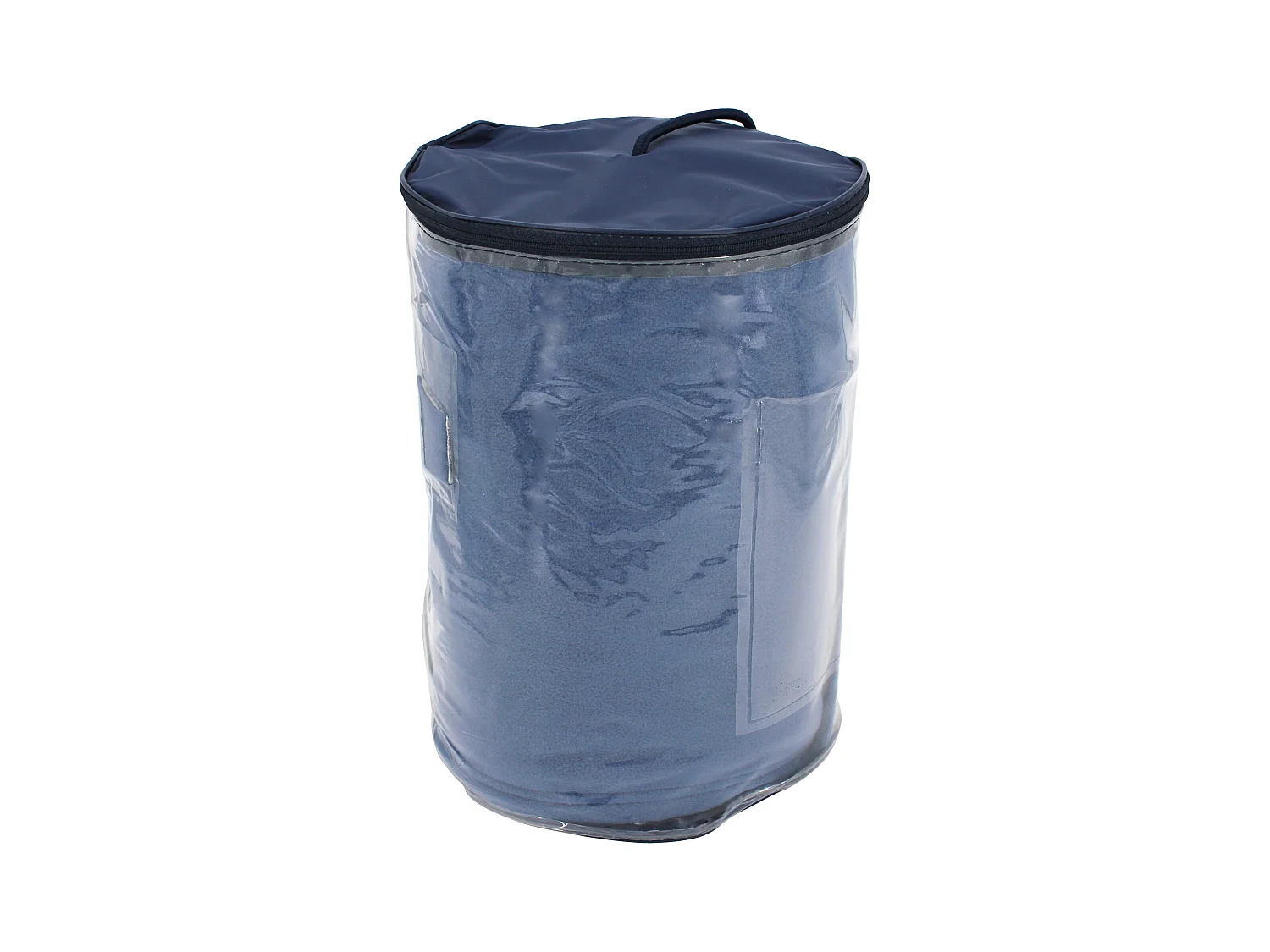 Couverture polaire luxe 240x260 cm 100% polyester 430 g/m2 NARVIK Bleu Pétrole/Naturel