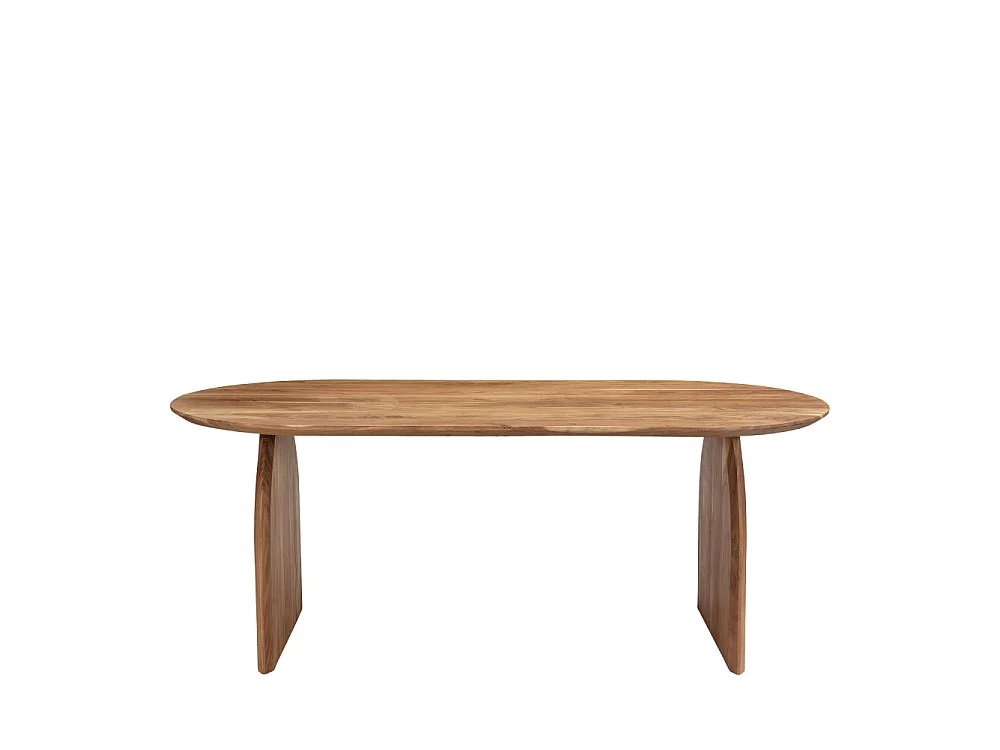 Malang - Table à manger 8 personnes en bois massif d'acacia - Bois