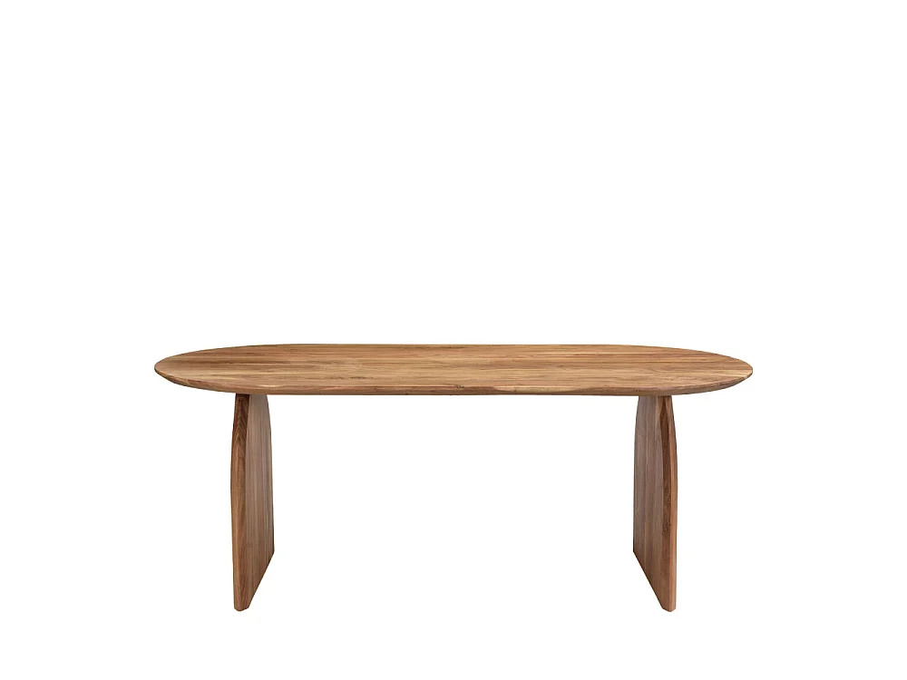 Malang - Table à manger 8 personnes en bois massif d'acacia - Bois