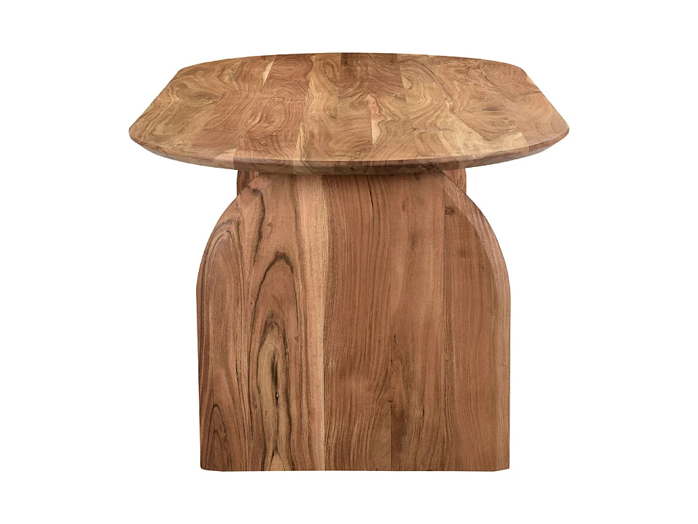 Malang - Table à manger 8 personnes en bois massif d'acacia - Bois