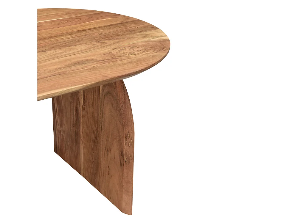 Malang - Table à manger 8 personnes en bois massif d'acacia - Bois