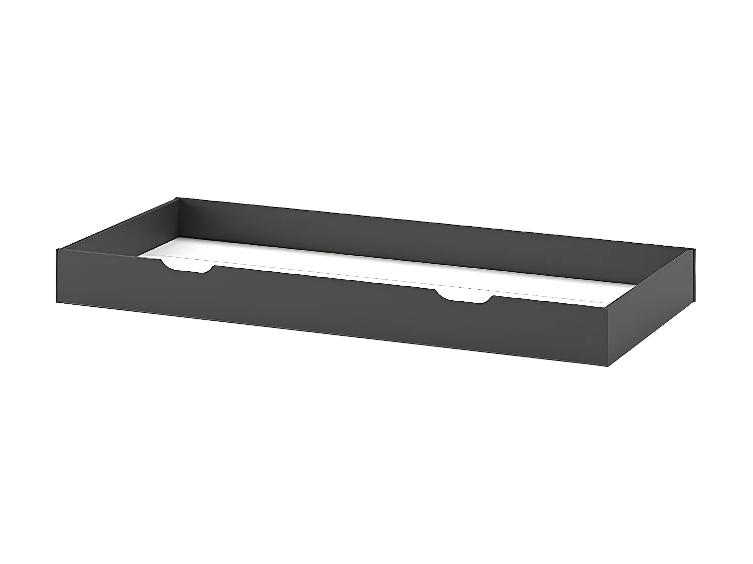 Lit cabane 90x200 sommier et tiroir inclus Dallas Anthracite