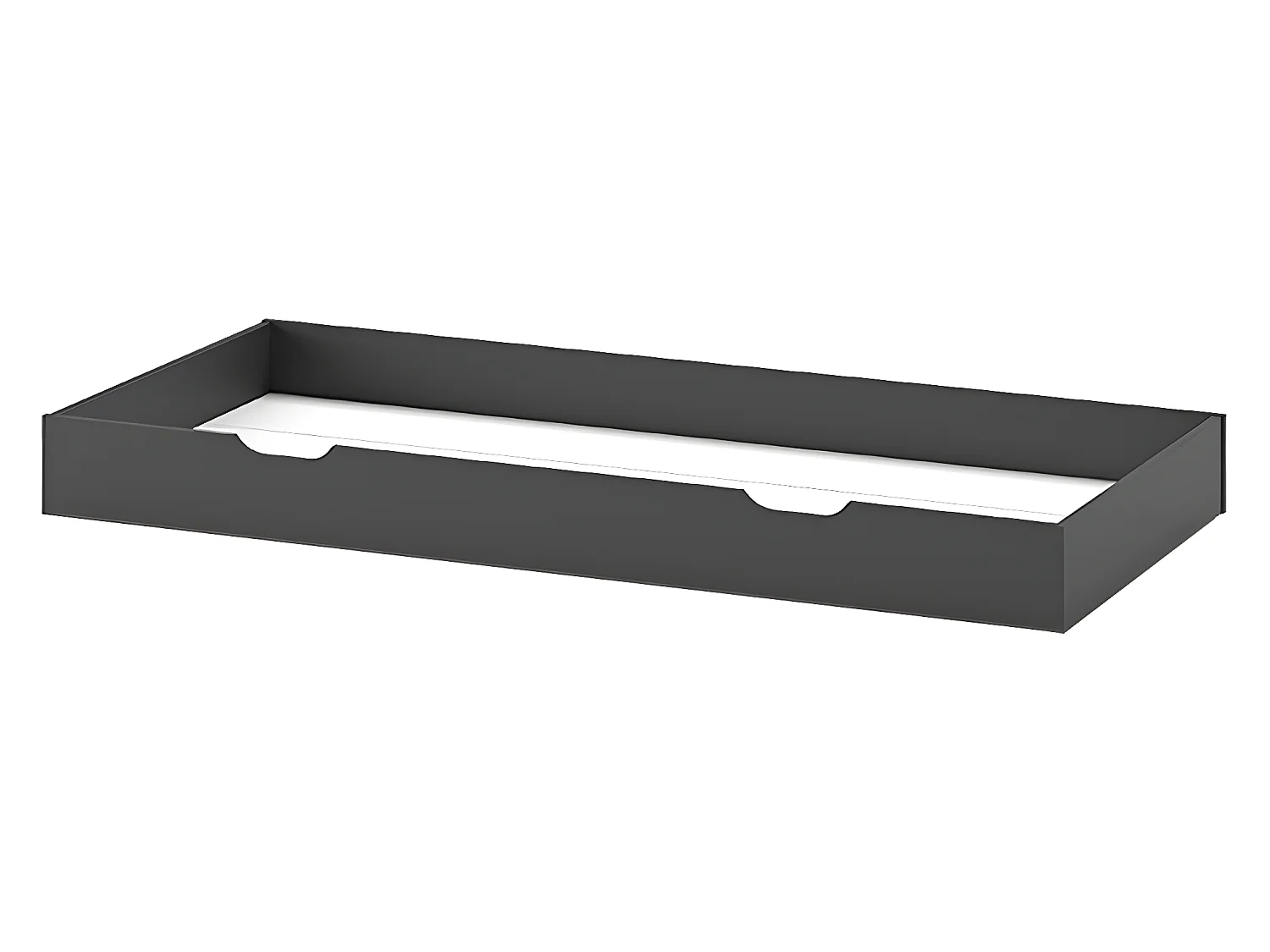 Lit cabane 90x200 sommier et tiroir inclus Dallas Anthracite