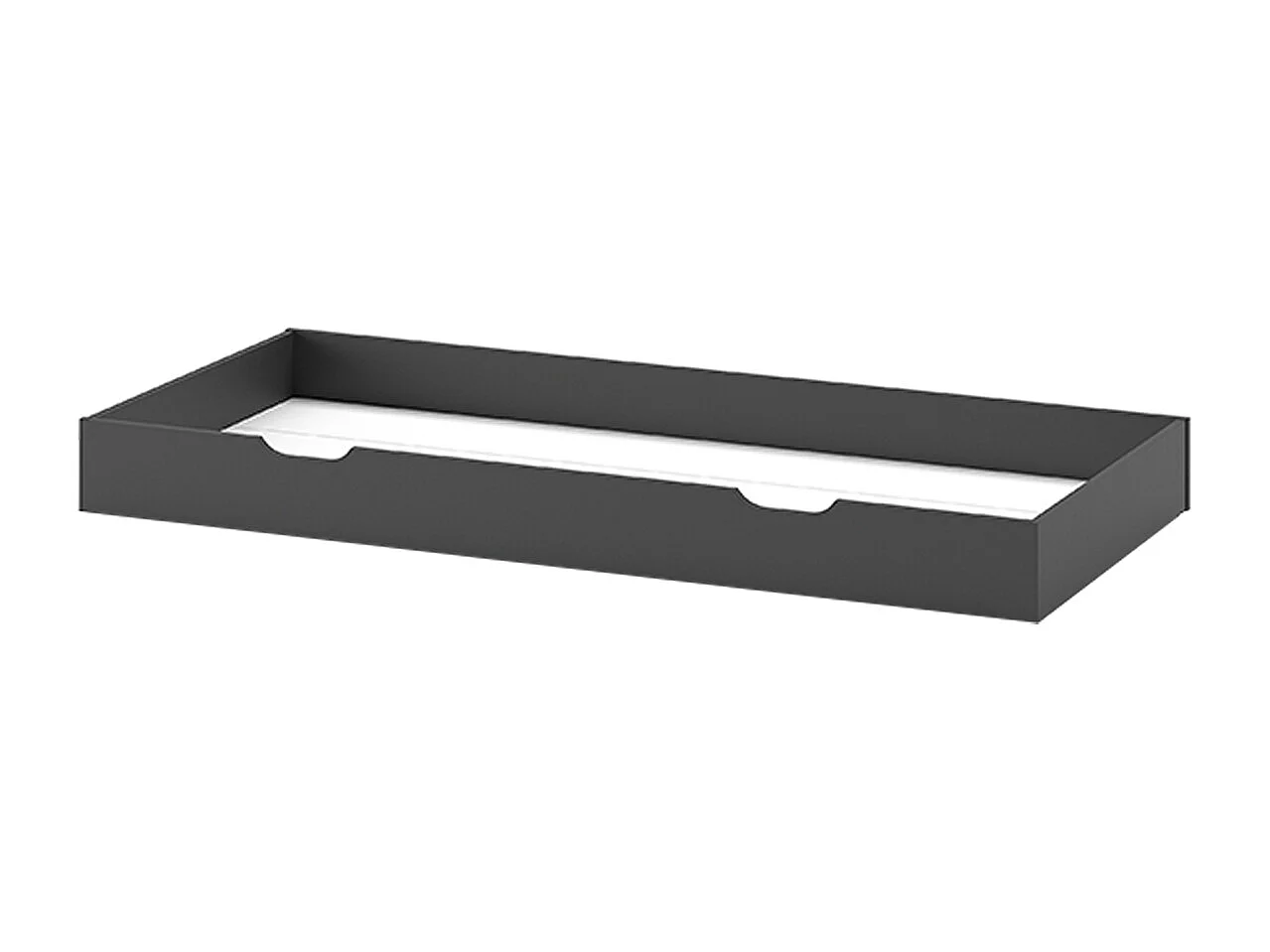 Lit cabane 90x200 sommier et tiroir inclus Dallas Anthracite