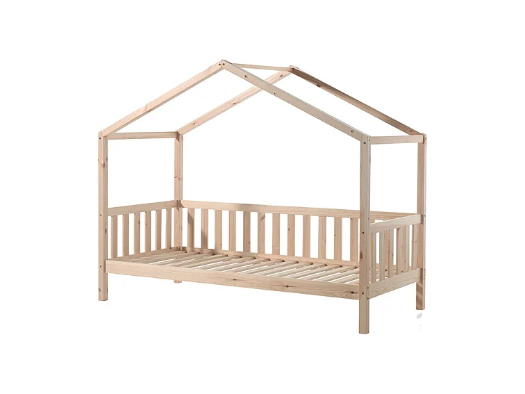 Pack - Lit Enfant, Barrière & Tiroir "Dallas II" 90x200cm Naturel