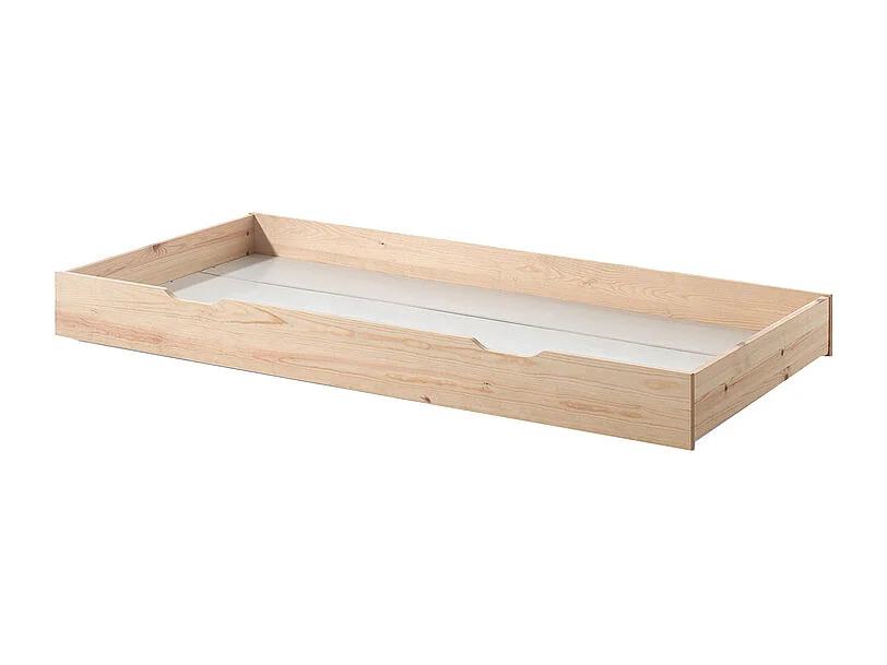 Pack - Lit Enfant, Barrière & Tiroir "Dallas II" 90x200cm Naturel