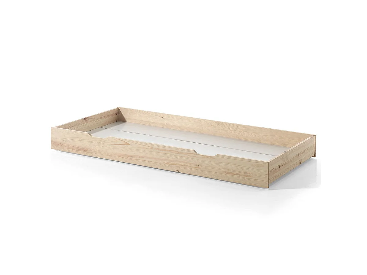 Pack - Lit Enfant, Barrière & Tiroir "Dallas II" 90x200cm Naturel
