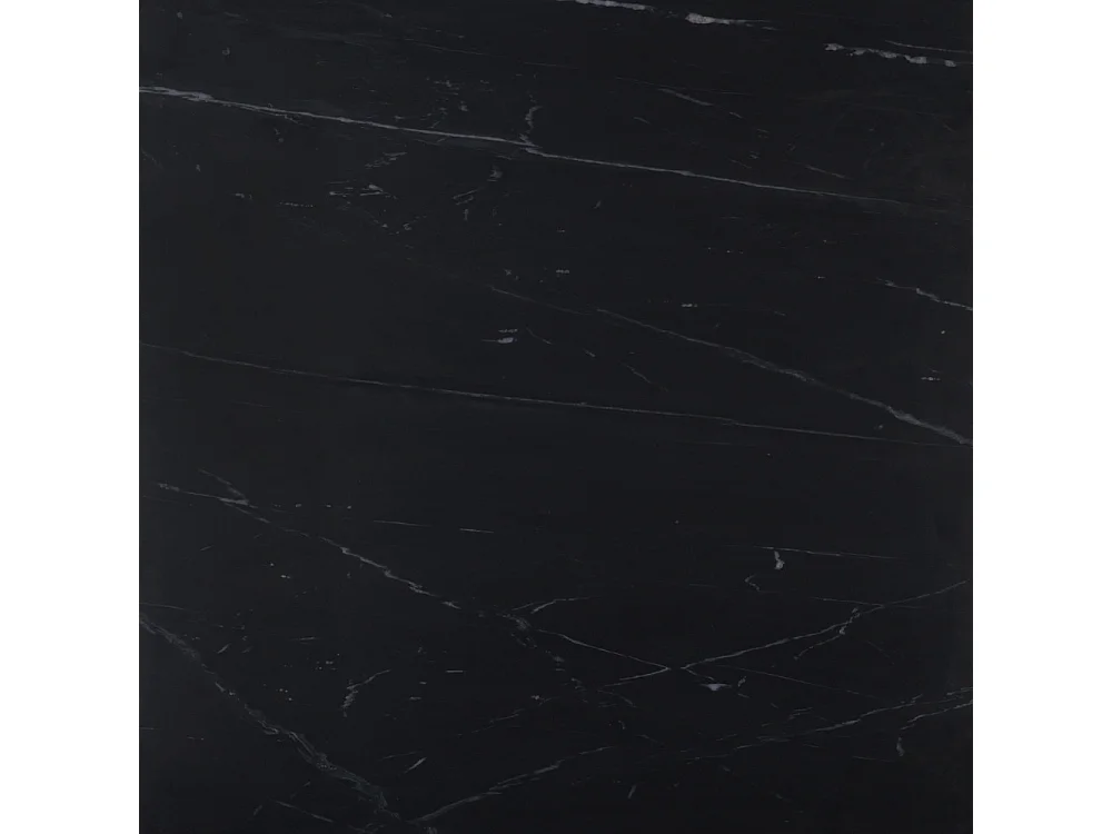 Saku - Table basse carrée en marbre et métal 100x100cm - Noir