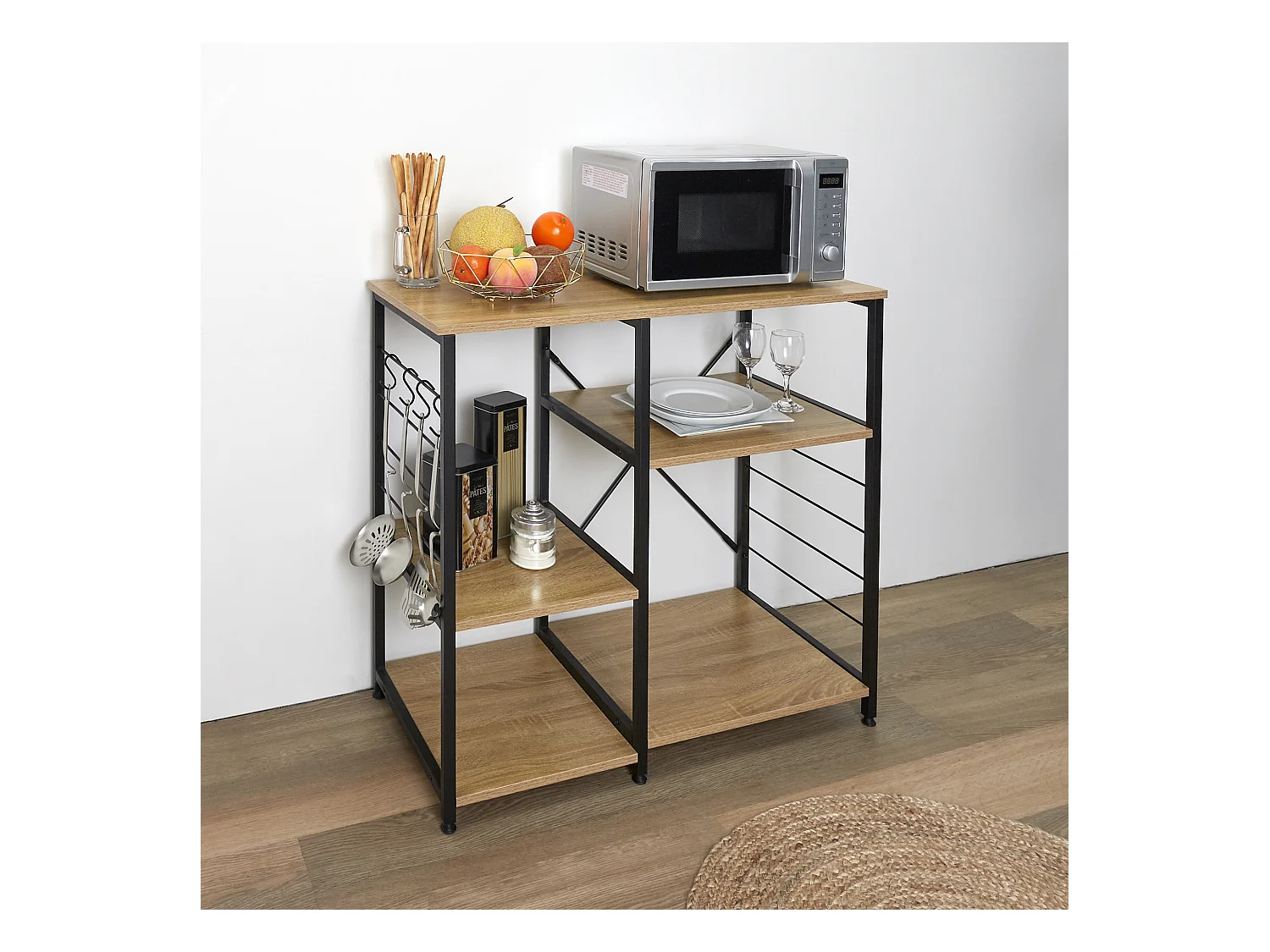 Meuble De Rangement D Appoint Stan Noir, Marron