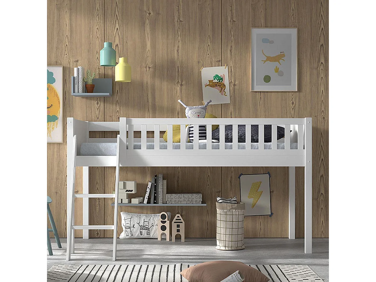 Lit Enfant "Scott" 90x200cm Blanc