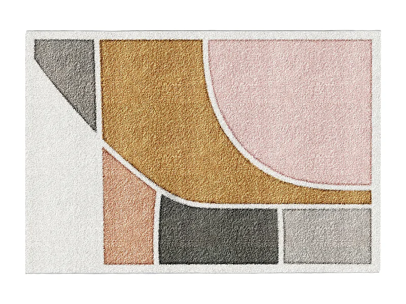 Tappeto di design geometrico 160 x 230 cm Multicolore - JANNEA