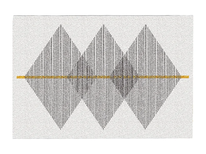 Tapis géométrique - 160 x 230 cm - Blanc et gris- NIMIRIA