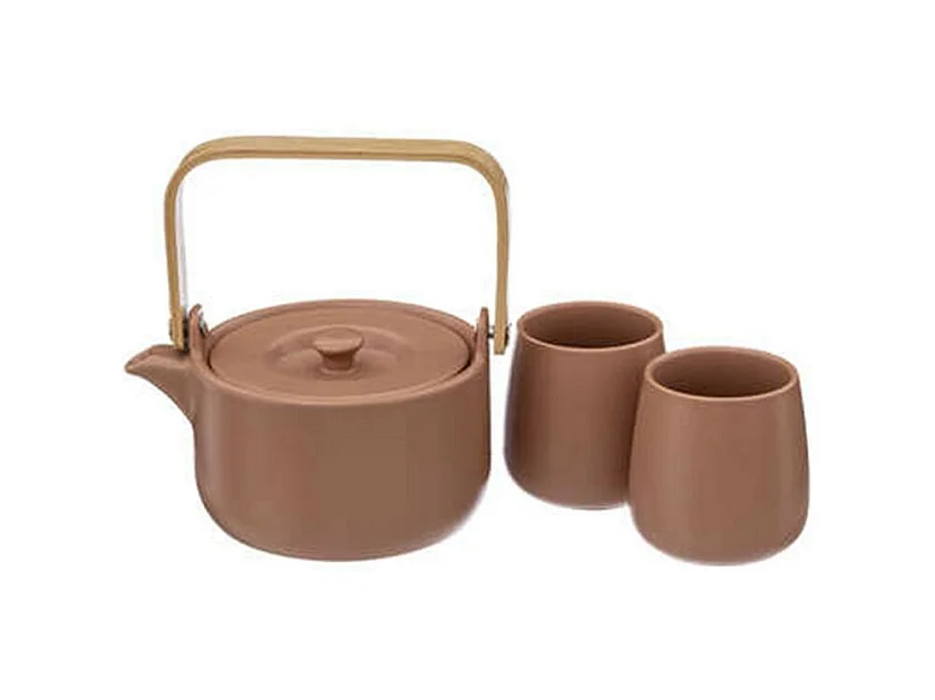 Théière & 2 Mugs "Teapot" 50cl Terracotta