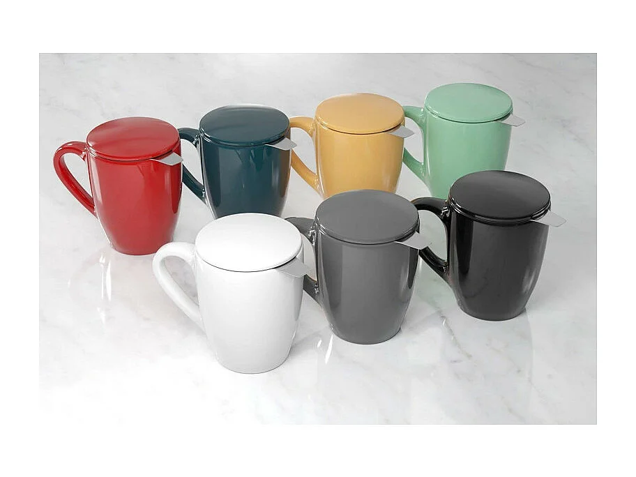 Tisanière en Faïence "Colorama" 32cl Rouge