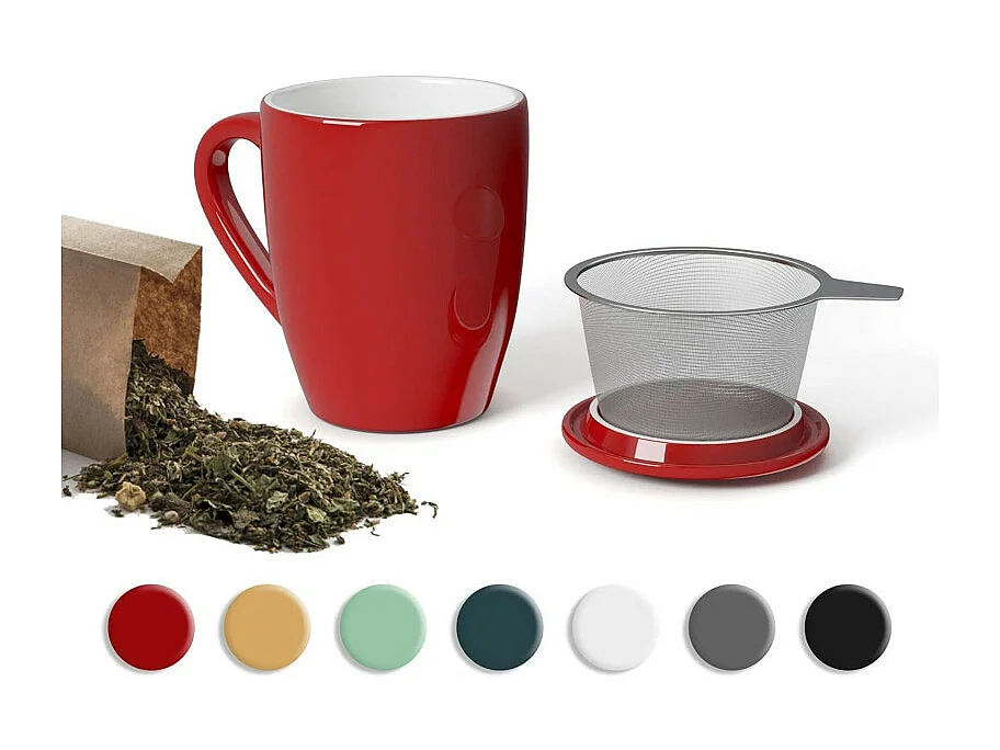 Tisanière en Faïence "Colorama" 32cl Rouge