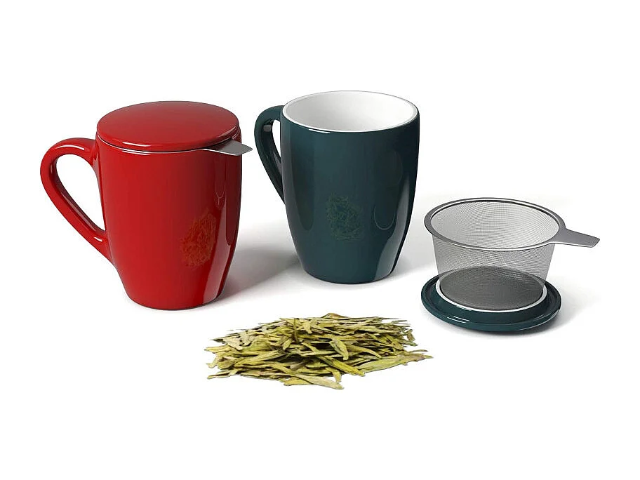 Tisanière en Faïence "Colorama" 32cl Rouge