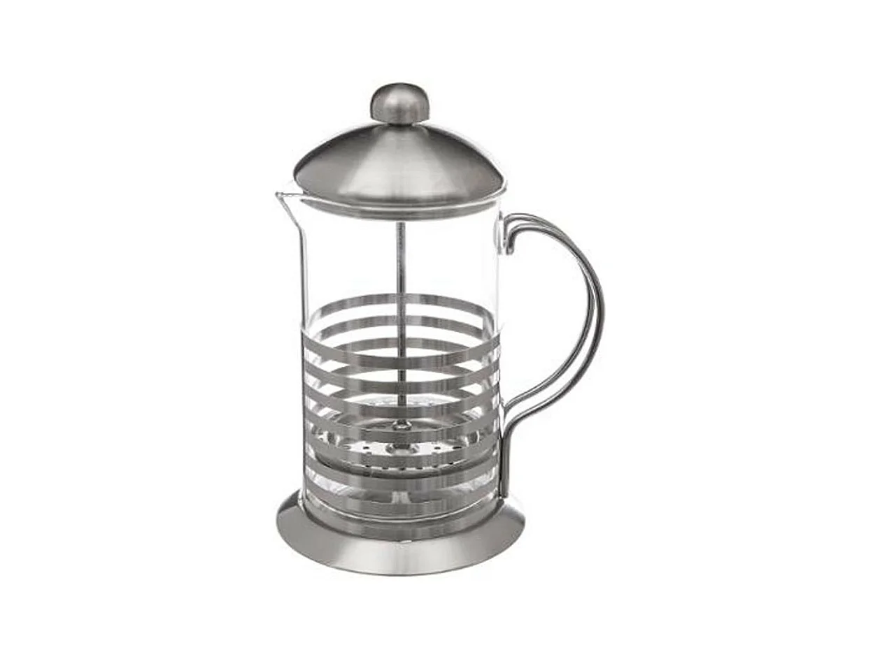Cafetière à Piston "Rayures" 80cl Argent
