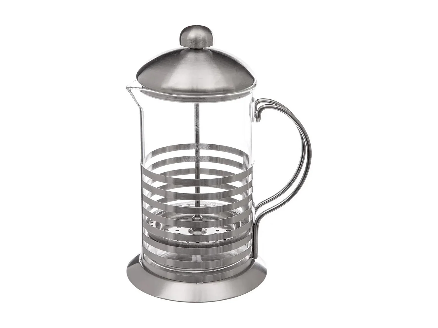 Cafetière à Piston "Rayures" 80cl Argent