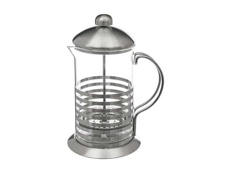 Cafetière à Piston "Rayures" 80cl Argent