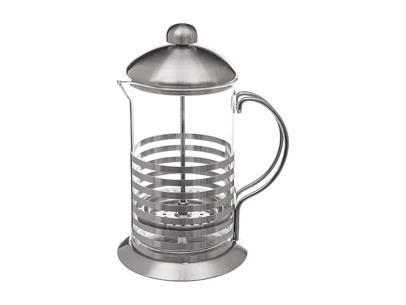Cafetière à Piston "Rayures" 80cl Argent