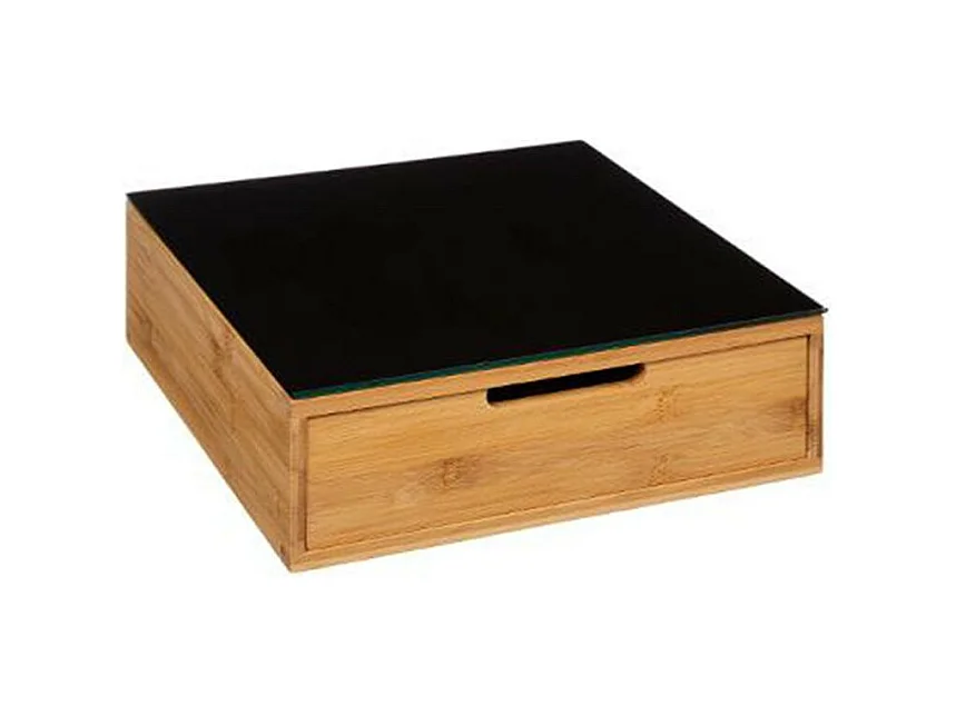 Porte-Capsules Tiroir "Blackbamboo" 30cm Naturel
