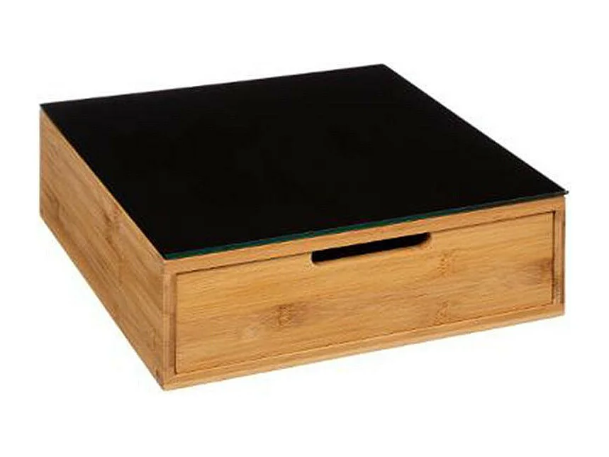Porte-Capsules Tiroir "Blackbamboo" 30cm Naturel