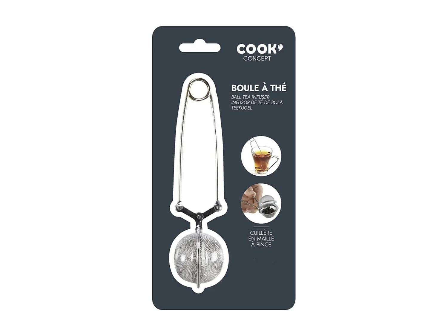 Boule à Thé en Inox "Infuseur" 16cm Argent