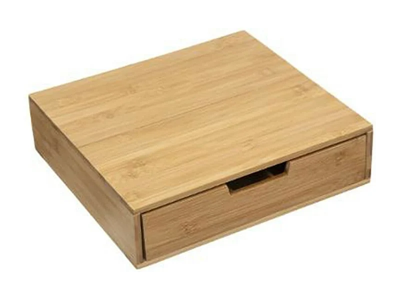 Porte-Capsules Tiroir en Bambou "Rota" 34cm Naturel