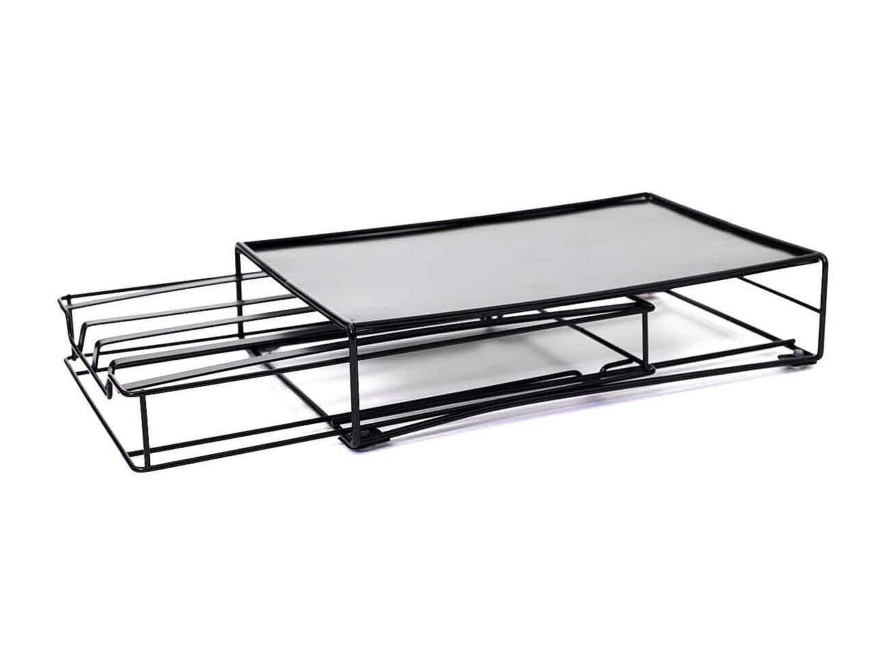 Tiroir Porte-Capsules Métal "Coffee" 31cm Noir