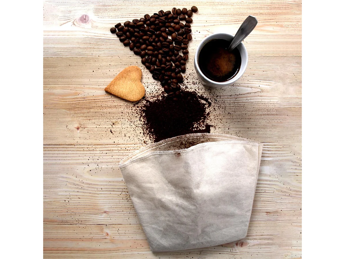 Lot de 2 Filtres à Café Lavables "Ecolo" 16cm Naturel