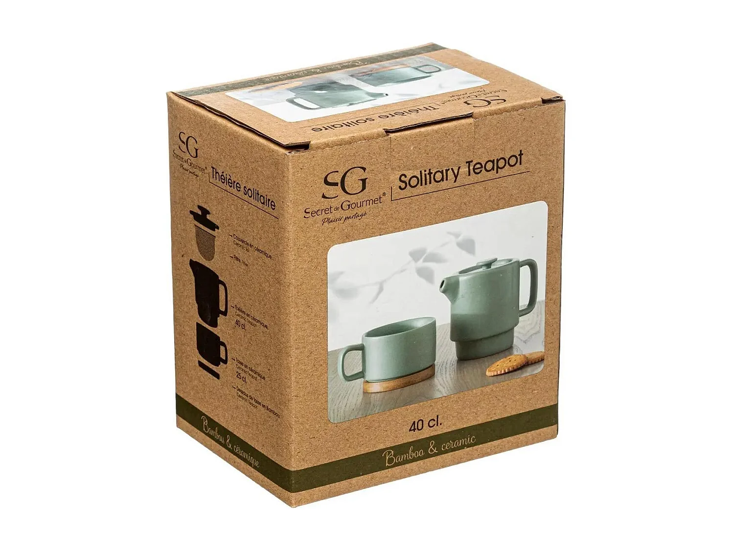 Théière avec Tasse "Nature" 40cl Menthe