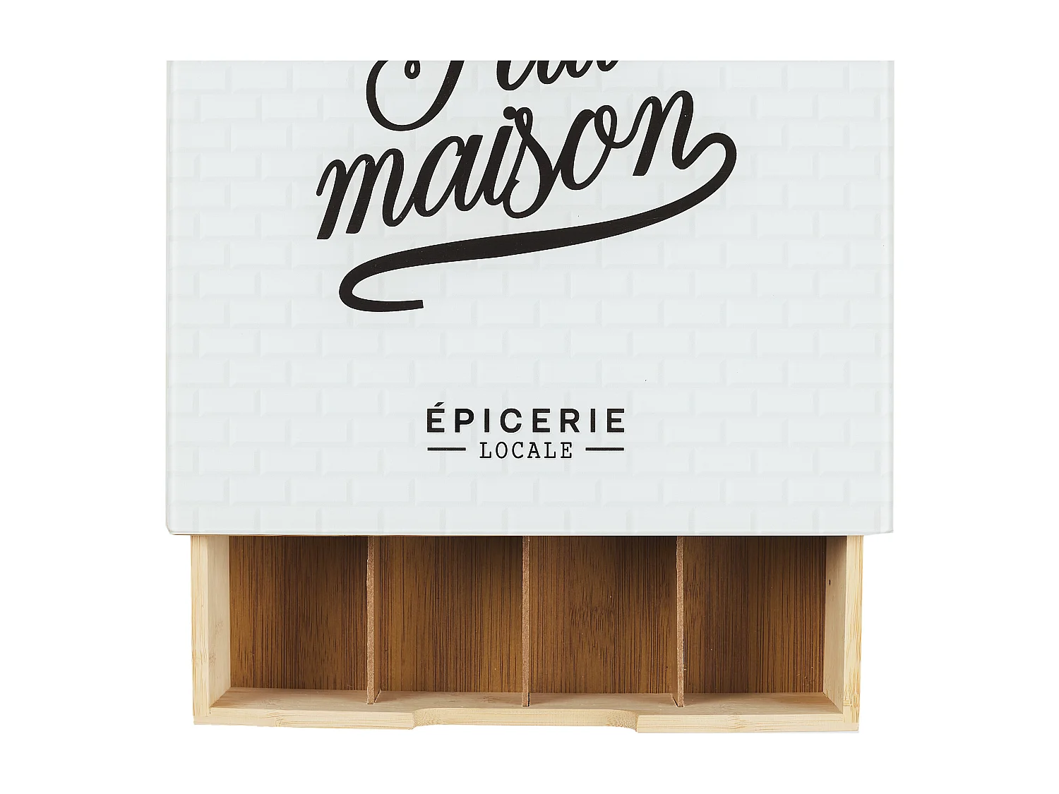 Porte Capsule Tiroir Bois Et Verre Brooklyn Marron, Blanc